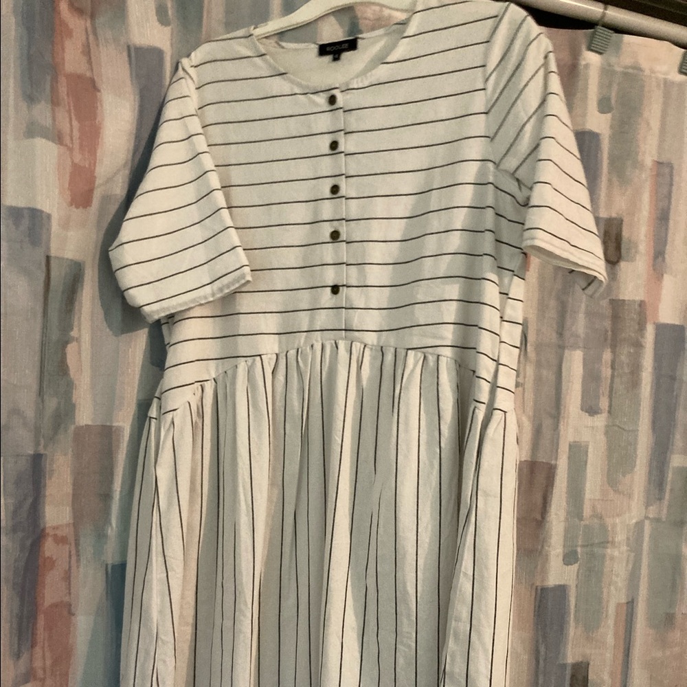 ROOLEE striped midi dress